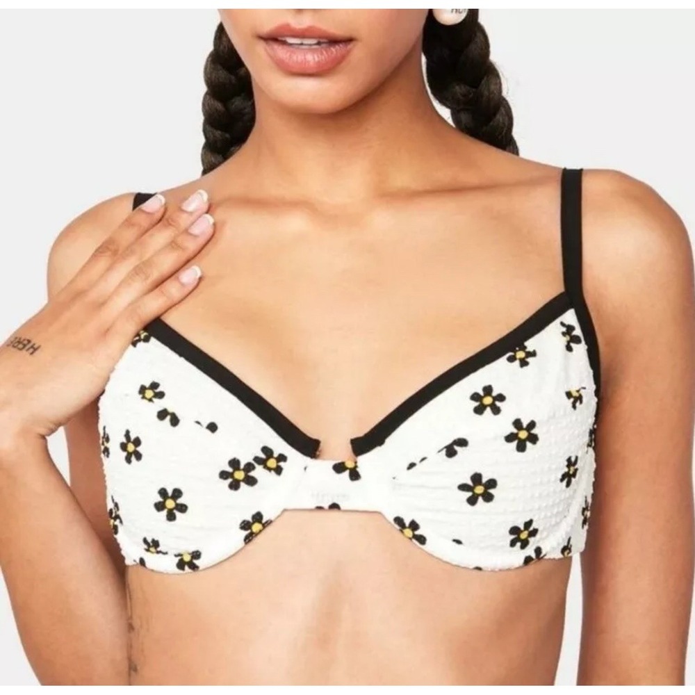 NWT For Love And Lemons Brenda Floral Daisy Print Bra Top Size XS